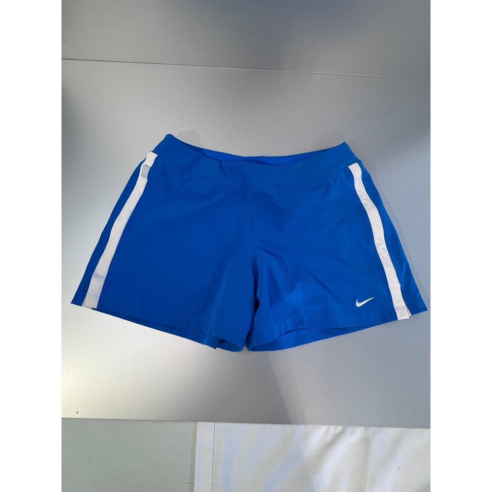 Nike Tennis Dri-FIT Skort Blue White Stripe Pickleball Athletic Womens Small